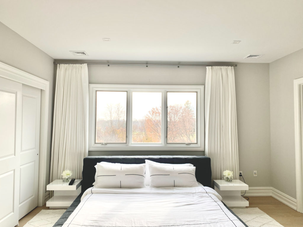 Custom curtains in Master Bedroom - Monmouth County, NJ