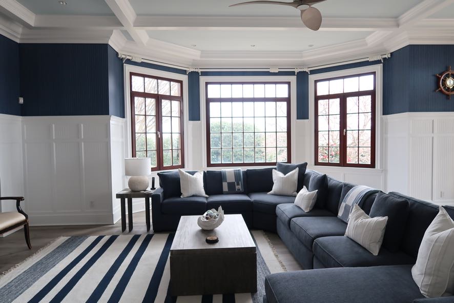 Red Bank Before Bay Window Custom Drapes