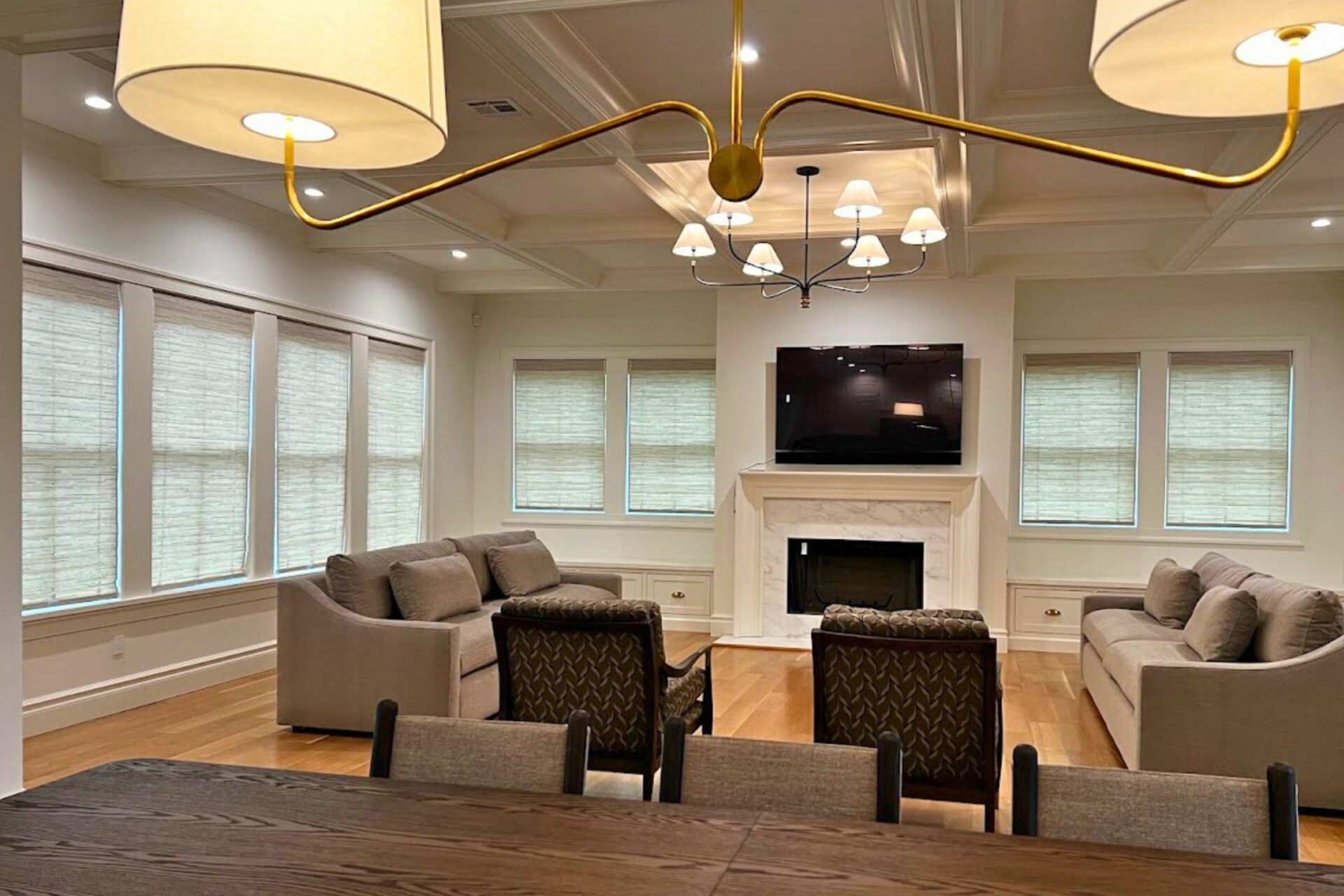 Saddle River Roman Shades Living Room