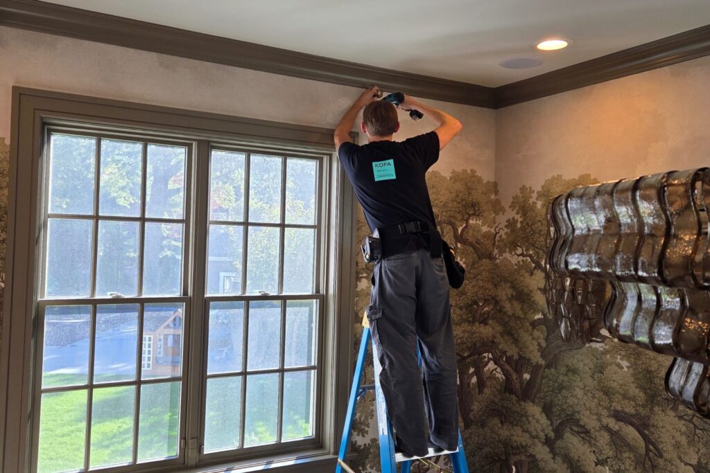 Montclair Custom Drapes Roman Shades Installation