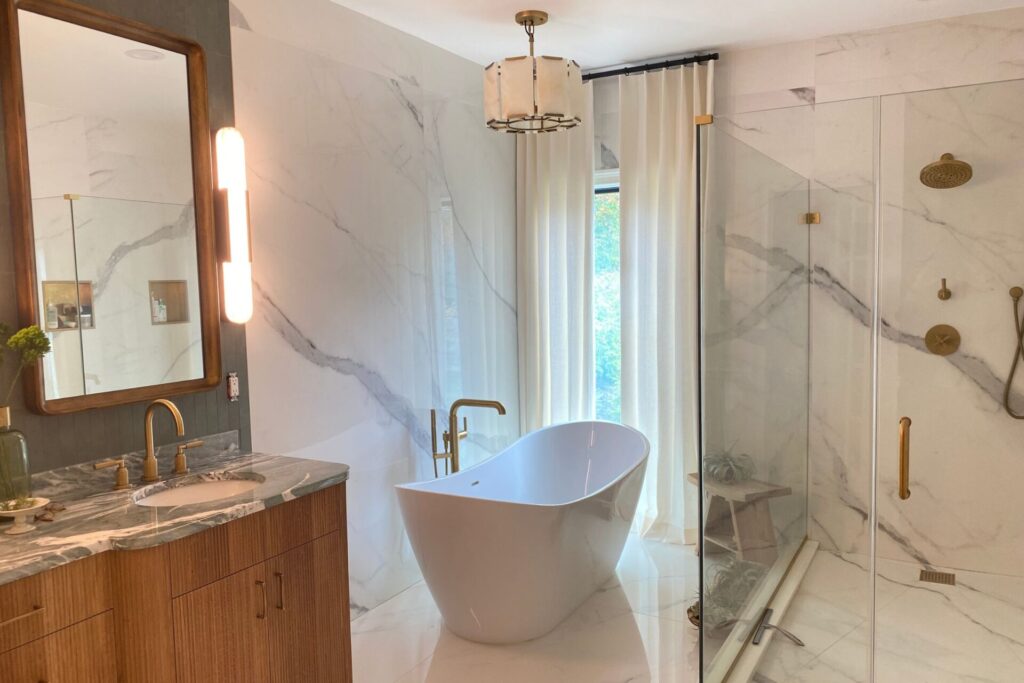 Bathroom Linen Drapes Short Hills NJ 1