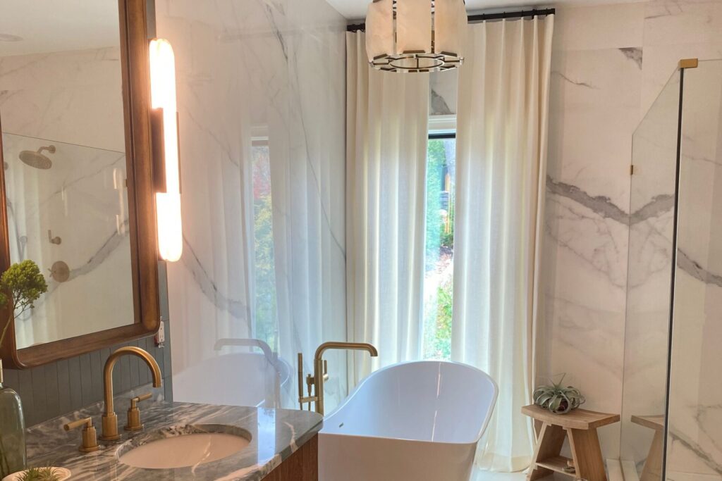 Bathroom Linen Drapes Short Hills NJ 1