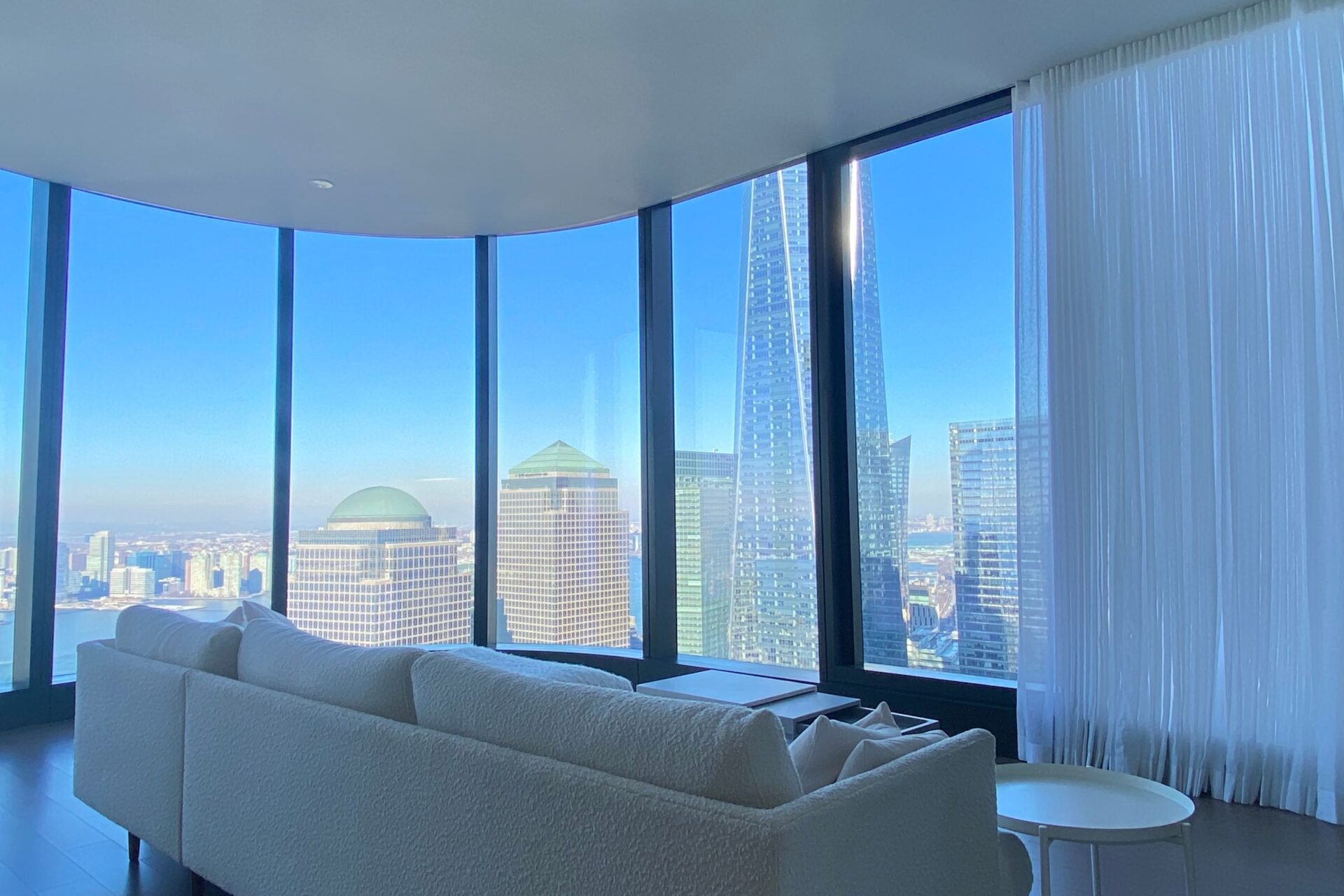 White Sheer Motorized Drapes Manhattan New York